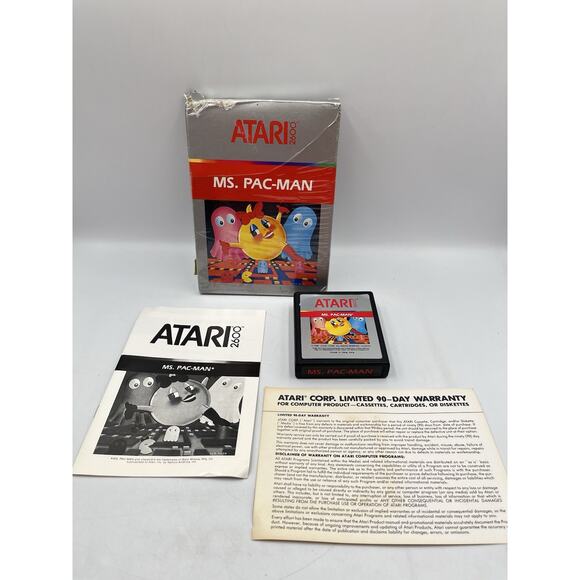 Ms. Pac-Man (Atari 2600, 1988) Game, Box & Manual - CIB CX 2675 - Picture 2 of 13